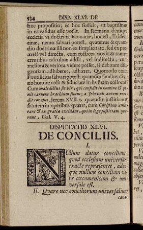 Disputatio XLVI. De Conciliis