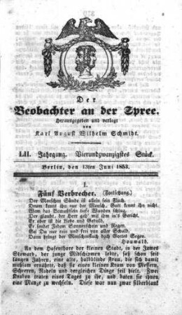 24. Stück, 13. Juni 1853