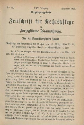 Ergänzungsheft. December = Nr. 13