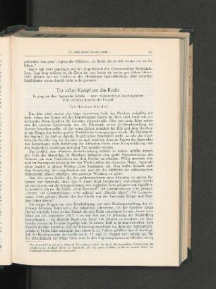 Ein zäher Kampf um das Recht