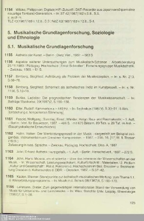 5. Musikalische Grundlagenforschung, Soziologie und Ethnologie