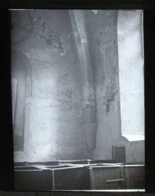 Kirche, Chor vor Aufdeckung der Wandbilder