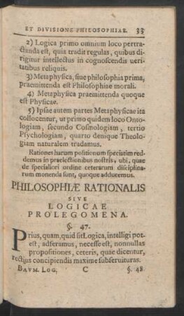 Philosophiae Rationalis Sive Logicae Prolegomena