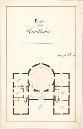 Voit, Johann Michael; Landhaus - Grundriss