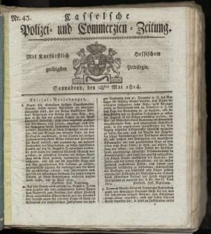 Nr. 43, Sonnabend den 28sten Mai. 1814