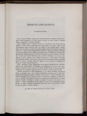 Ricerche Sull' Aldeide Biclorurata