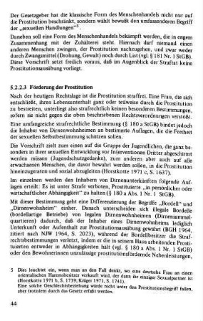 5.2.2.3 Förderung der Prostitution