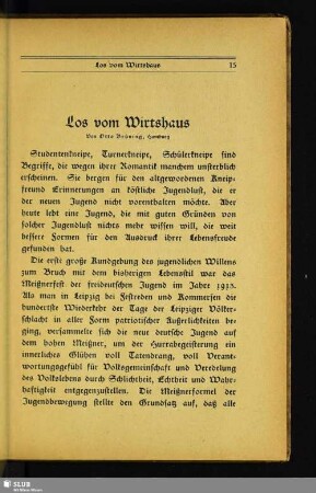 Los vom Wirtshaus