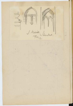 St. Marien, Stendal: Details (aus: Skizzen- und Fotoalbum 11)