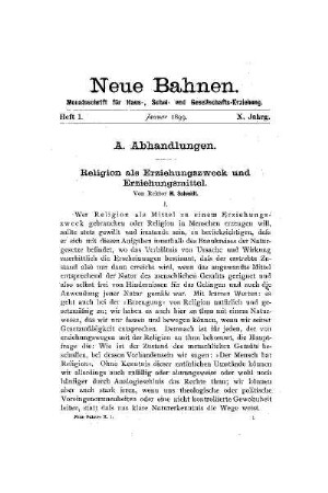 Religion als Erziehungszweck und Erziehungsmittel