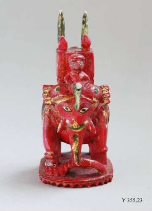 Spielfigur Elefantenreiter aus einem Satz von 26 Spielfiguren