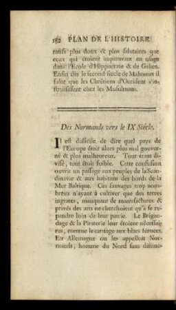 Des Normands vers le IX Siécle.