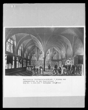 Einzug der Ordensritter in den Kapitelsaal von Schloss Marienburg