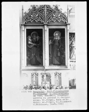 Linker und rechter Flügel eines Retabels: Heilige Elisabeth von Thüringen und Anna Selbdritt