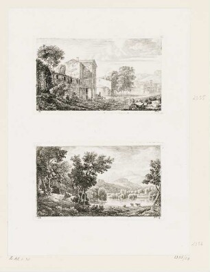Landschaft mit Staffage, Blatt 13 der Folge "Paysages avec animaux"