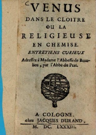 Venus dans le cloître ou la religieuse en chemise : Entretiens curieux