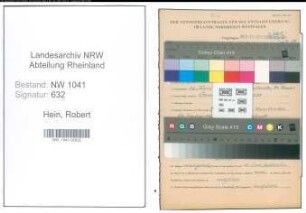 Entnazifizierung Robert Hein , geb. 26.06.1905 (Landwirt)