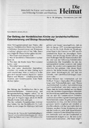 Nr. 6 - 94. Jahrgang - Neumünster, Juni 1987