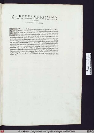Al Reverendissimo et illustrissimo Giovanni cardinale salviati.