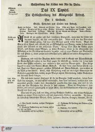 Das IX. Kapitel: Die Erdbeschreibung des Koenigreichs Urdrah