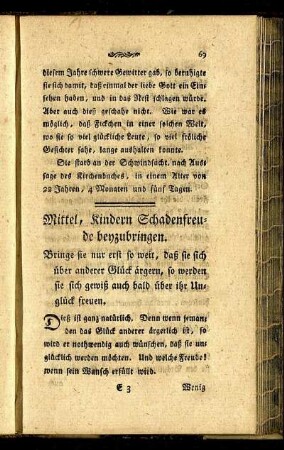 Mittel, Kindern Schadenfreude beyzubringen.