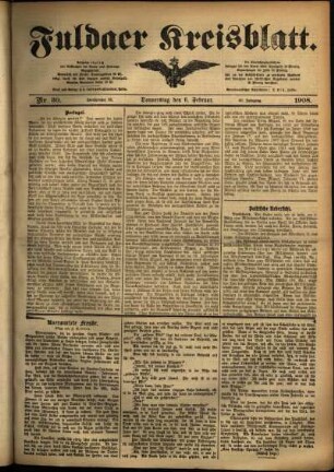 Ausgabe vom Donnerstag, den 06. Februar 1908.
