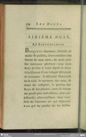 Sixième Nuit. La Bienfaisance