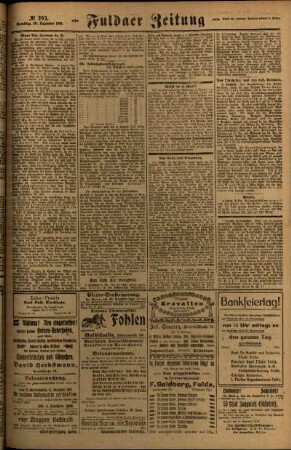 Zweite Ausgabe vom Samstag, den 20. Dezember 1919.