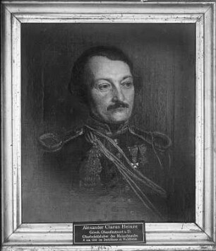 Bildnis des Oberstleutnants a. D. Alexander Clarus Heinze, Oberbefehlshaber des Maiaufstandes (gestorben 1856 im Zuchthaus zu Waldheim)