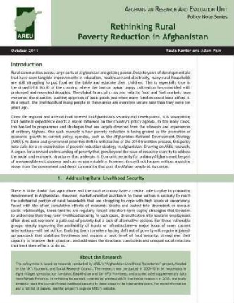 Rethinking rural poverty reduction in Afghanistan