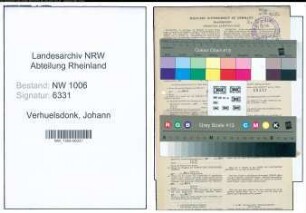 Entnazifizierung Johann Verhuelsdonk , geb. 11.06.1906 (Geschaeftsfuehrer)