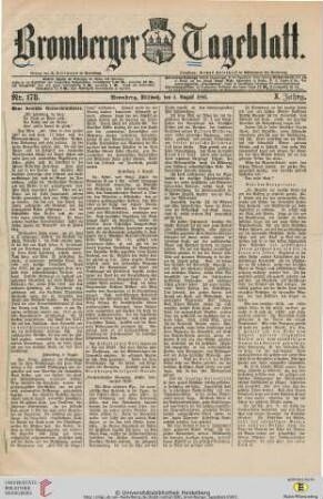 Das 500jährige Jubiläum der Heidelberger Universität im Spiegel der Presse : Bromberger Tageblatt
