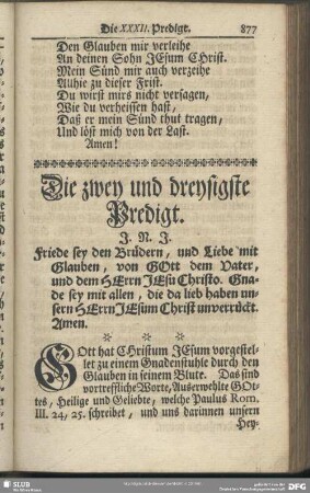 Die zwey und dreysigste Predigt