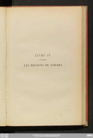 Livre IV Les Régions Du Sahara