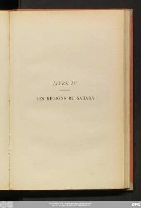 Livre IV Les Régions Du Sahara