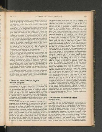 L'Empereur dans l'opinion de John William Burgess.