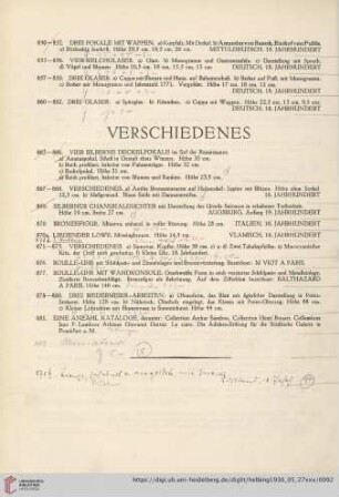 Verschiedenes (Nr. 863-881)