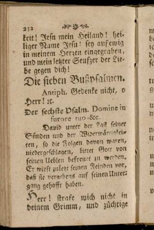 Die sieben Bußpsalmen.