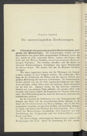 Neuntes Capitel. Die meteorologischen Erscheinungen