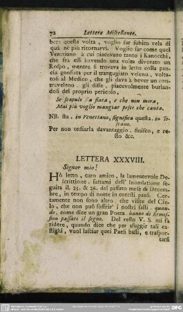 Lettera XXXVIII. Signor mio!