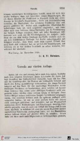 Vorrede zur vierten Auflage