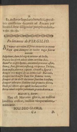 Politianus de Virgilio.