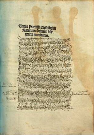 Textus Paruuli Philosophie Naturalis : Summa diligentia emendatus