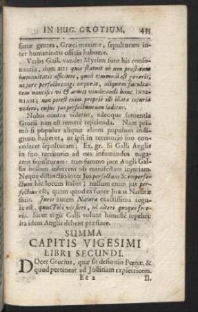 Summa Capitis Vigesimi. - Vigesimi Secundi.