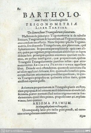LIBER TERTIUS. De dimensione Triangulorum planorum.