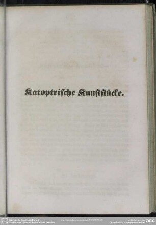 Katoptrische Kunststücke