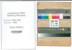 Entnazifizierung Wilhelm Purps , geb. 25.12.1897 (Postbeamter)