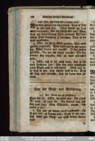 Von der Buße und Bekehrung.