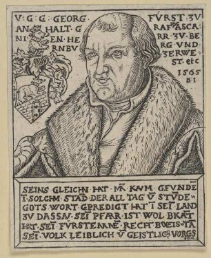 Bildnis des Georg Fürst zv Anhalt