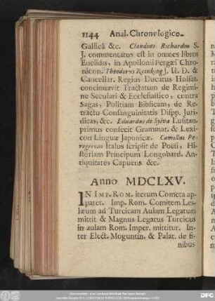 Anno MDCLXV.
